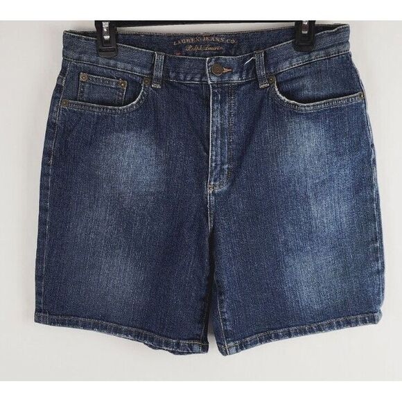 Lauren Jean Co Womens Denim Shorts 6.5" Inseam Blue Jean Shorts Size 8 High Rise - Picture 3 of 4